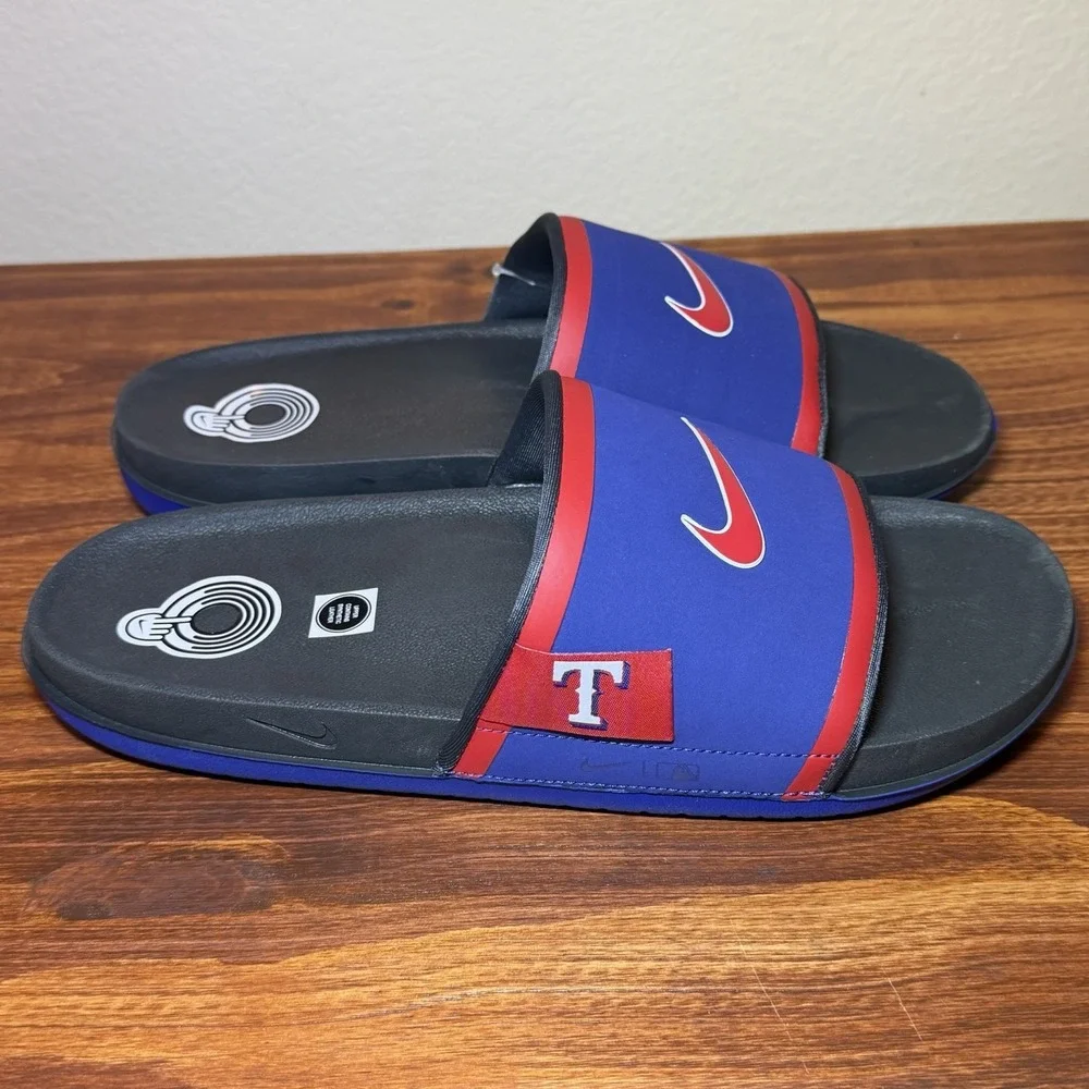 Nike Texas Rangers Mens Size 11 Offcourt Slides Sandals MLB Slip-On FN4456-400